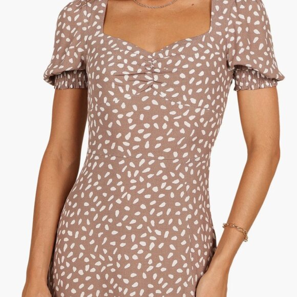 SPRING DRESS- Franklin Print Puff Sleeve Midi Dress - Picture 2 of 7